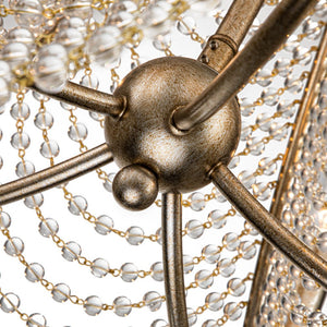 LightFixturesUSA-Antique Candle Style Crystal Bead Empire Chandelier-Chandelier-5-Lt-