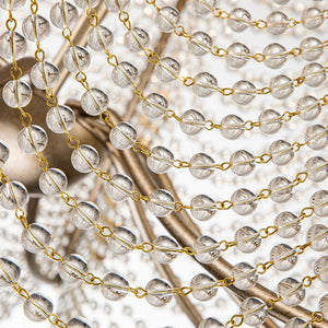 LightFixturesUSA-Antique Candle Style Crystal Bead Empire Chandelier-Chandelier-5-Lt-
