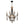 LightFixturesUSA-Antique Wood Beaded Empire Chandelier-Chandelier--