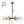 LightFixturesUSA-Black and Brass Mid-century Sputnik Chandelier-Chandelier-8 Lt-