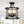 LightFixturesUSA-Black Round Lantern Semi Flush Mount Lighting-Ceiling Light--