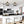 LightFixturesUSA-Black Round Lantern Semi Flush Mount Lighting-Ceiling Light--