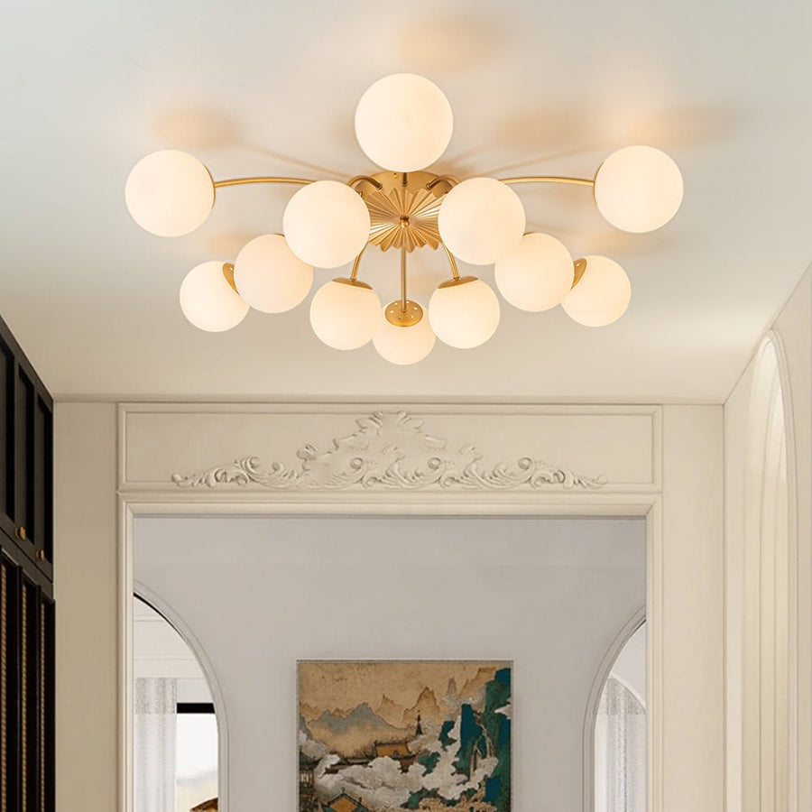 Stunning Opal Glass Apartment Lighting image