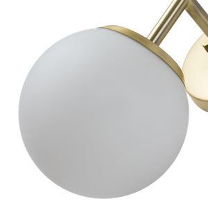 LightFixturesUSA-Brass 1-Light Glass Globe Wall Light-Wall Sconce-Frosted-