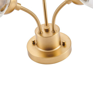 LightFixturesUSA-Brass 3-Light Globe Ceiling Light-Ceiling Light--