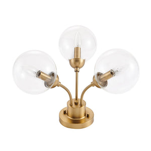 LightFixturesUSA-Brass 3-Light Globe Ceiling Light-Ceiling Light--