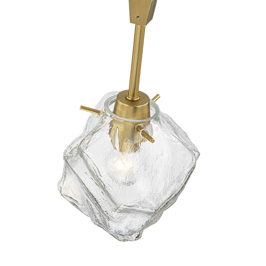 LightFixturesUSA-Brass 8-Light Organic Branch Frozen Glass Ice Style Chandelier-Chandelier-Brass-10-Lt (Pre-Order)