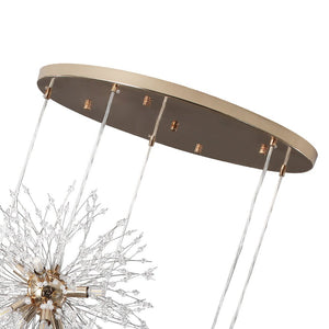 LightFixturesUSA-Brass Cluster Firework Dandelion Pendant Chandelier-Chandelier-24-Lt-