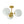 LightFixturesUSA-Brass Daisy 3-Light Opal Glass Globe Semi Flush Light-Ceiling Light-Brass-
