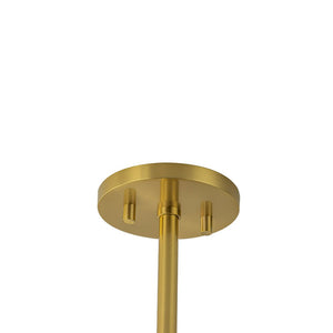 LightFixturesUSA-Brass Daisy 3-Light Opal Glass Globe Semi Flush Light-Ceiling Light-Brass-