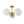LightFixturesUSA-Brass Daisy 3-Light Opal Glass Globe Semi Flush Light-Ceiling Light-Brass-