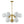 LightFixturesUSA-Brass Daisy Tiered Opal Glass Globe Sputnik Chandelier-Chandelier-Brass-1-Tier