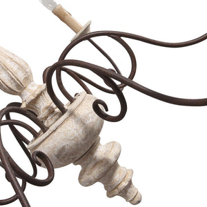 LightFixturesUSA-Candle Style Shabby Chic Chandelier-Chandelier--