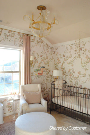 LightFixturesUSA-Chic Antique Crystal Floral Chandelier-Chandelier--