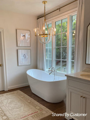 LightFixturesUSA-Chic Antique Crystal Floral Chandelier-Chandelier--
