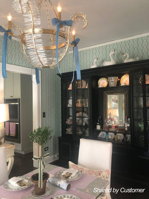 LightFixturesUSA-Chic Antique Crystal Floral Chandelier-Chandelier--