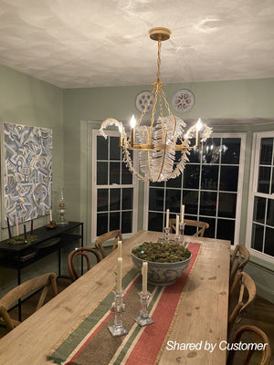 LightFixturesUSA-Chic Antique Crystal Floral Chandelier-Chandelier--