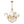 LightFixturesUSA-Chic Brass Crystal Floral Chandelier-Chandelier--