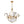 LightFixturesUSA-Chic Brass Crystal Floral Chandelier-Chandelier--