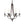 LightFixturesUSA-Classic Candle Style 6-Light Metal Empire Chandelier-Chandelier-Oilded Rubbed Bronze-