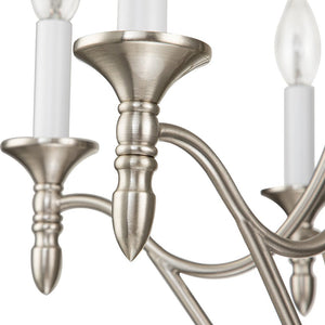LightFixturesUSA-Classic Candle Style 6-Light Metal Empire Chandelier-Chandelier-Oilded Rubbed Bronze-