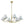 LightFixturesUSA-Classic French 6-Light White Linen Shade Chandelier-Chandelier-6-Lt-Black