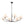 LightFixturesUSA-Classic French 6-Light White Linen Shade Chandelier-Chandelier-6-Lt-Black