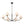 LightFixturesUSA-Classic French 6-Light White Linen Shade Chandelier-Chandelier-6-Lt-Black