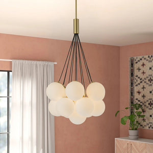 LightFixturesUSA-Cloud Style Opal Glass Cluster Bubble Pendant Light-Pendant Light-13-Lt-