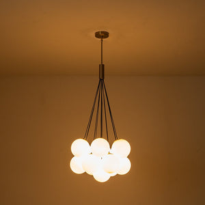 LightFixturesUSA-Cloud Style Opal Glass Cluster Bubble Pendant Light-Pendant Light-13-Lt-