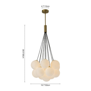 LightFixturesUSA-Cloud Style Opal Glass Cluster Bubble Pendant Light-Pendant Light-13-Lt-