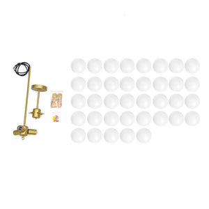 LightFixturesUSA-Cluster Frosted Glass Bubble Chandelier-Chandelier-19 Globes-Black