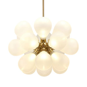 LightFixturesUSA-Cluster Frosted Glass Bubble Chandelier-Chandelier--