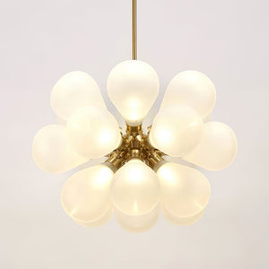 LightFixturesUSA-Cluster Frosted Glass Bubble Chandelier-Chandelier--