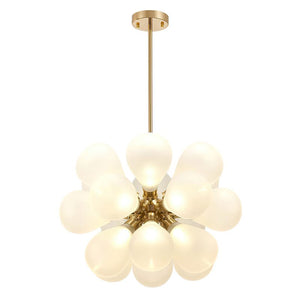 LightFixturesUSA-Cluster Frosted Glass Bubble Chandelier-Chandelier--