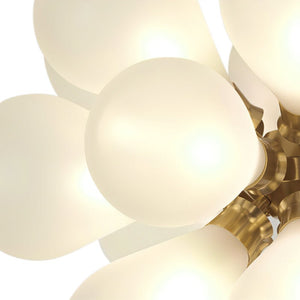 LightFixturesUSA-Cluster Frosted Glass Bubble Chandelier-Chandelier--