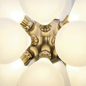 LightFixturesUSA-Cluster Frosted Glass Bubble Chandelier-Chandelier--