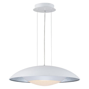 LightFixturesUSA-Contemporary Dimmable Wide UFO LED Pendant Light-Chandelier-White (Pre-Order)-