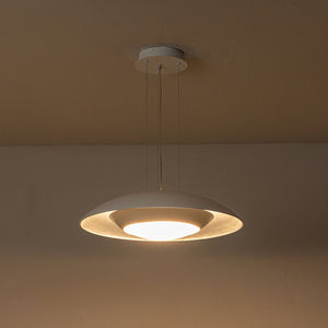 LightFixturesUSA-Contemporary Dimmable Wide UFO LED Pendant Light-Chandelier-White (Pre-Order)-