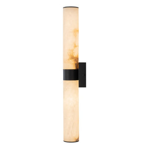 LightFixturesUSA-Dimmable LED Marble Tube Linear Bathroom Wall Sconce-Wall Sconce-Black-