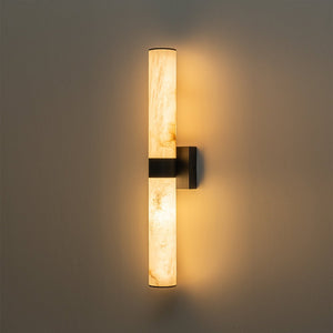 LightFixturesUSA-Dimmable LED Marble Tube Linear Bathroom Wall Sconce-Wall Sconce-Black-