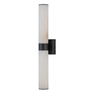 LightFixturesUSA-Dimmable LED Marble Tube Linear Bathroom Wall Sconce-Wall Sconce-Black-
