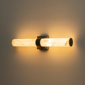 LightFixturesUSA-Dimmable LED Marble Tube Linear Bathroom Wall Sconce-Wall Sconce-Black-