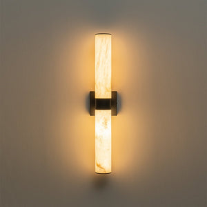 LightFixturesUSA-Dimmable LED Marble Tube Linear Bathroom Wall Sconce-Wall Sconce-Black-