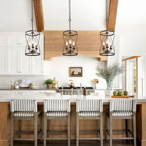 LightFixturesUSA-Farmhouse Metal Cylinder Pendant Light-Pendant Light--