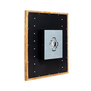 LightFixturesUSA-Farmhouse Square Oak Wood LED Ceiling Light-Ceiling Light-Oak-
