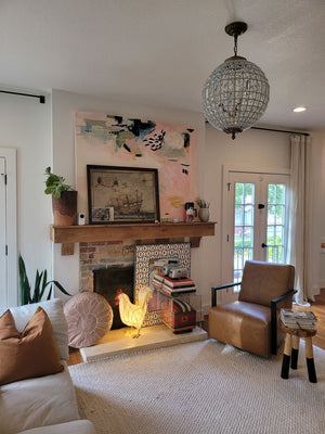 LightFixturesUSA-French Antique Brass Crystal Globe Chandelier-Chandelier-M / 3-Lt-