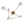 LightFixturesUSA-Frosted Bubble Linear Sputnik Semi Flush Mount-Ceiling Light--