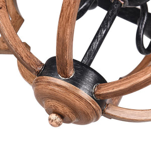 LightFixturesUSA-Geometric Quatrefoil Candle Style Chandelier-Chandelier-Black-