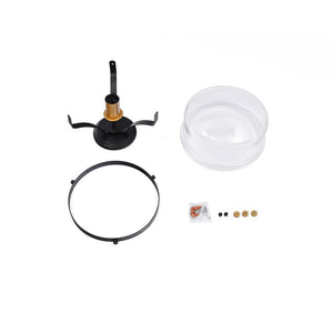 LightFixturesUSA-Glass Lantern Semi Flush Mount-Ceiling Light--